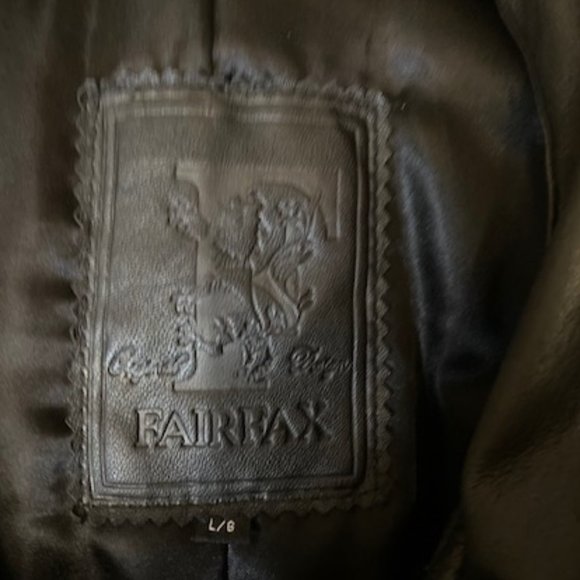 Fairfax Men's Vintage Black Leather Trench Coat Size L - Picture 6 of 13